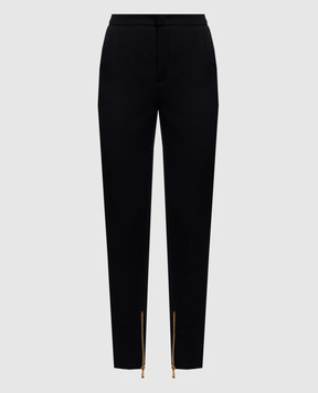 Balmain Черные брюки из шерсти EF0PM045ME54