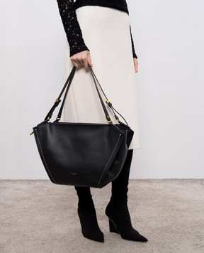 Gianni Chiarini Черная кожаная сумка-тоут Bloom BS11797RNGDBLTU