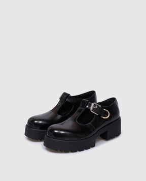 Givenchy Черные кожаные глянцевые лоферы Voyo BE309EE28Z