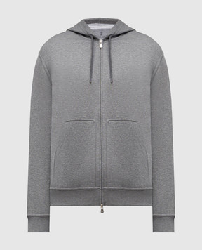Brunello Cucinelli Серая меланжевая спортивная куртка MM8319069G