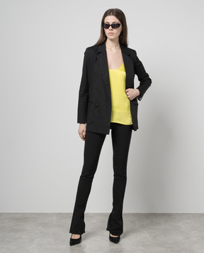 Twinset Жовтий топ з логотипом 241TT2163