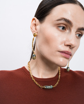 House of Fou Сережки Waka з позолотою WAKALONGWITHDROPS