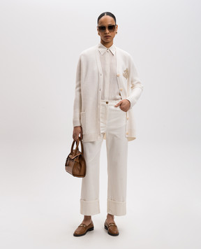 Max Mara Білі джинси CERVIA з відворотами CERVIA
