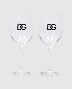 Dolce&Gabbana Набор бокалов для вина с логотипом DG TCBS08TCAI2