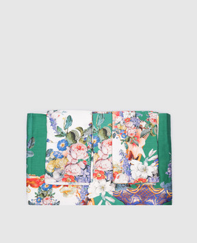 Roberto Cavalli Зеленый набор постельного белья Floreale в цветочный принт. H0100000044С099