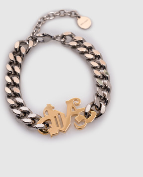 Palm Angels Сріблястий браслет з монограмою логотипа PMOA033C99MAT001