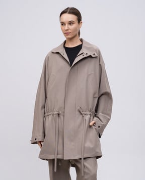 Fear of God Бежева парка з вовни з логотипом FGE230313HTW