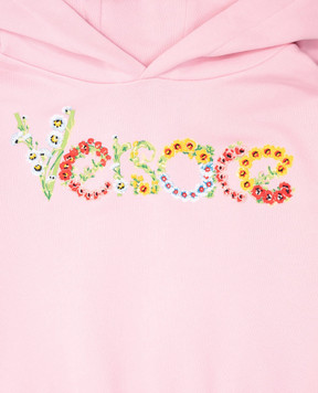 Versace Дитяче рожеве худі з логотипом 10181971A13050