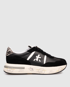 Premiata Черные кожаные кроссовки CASSIE CASSIE