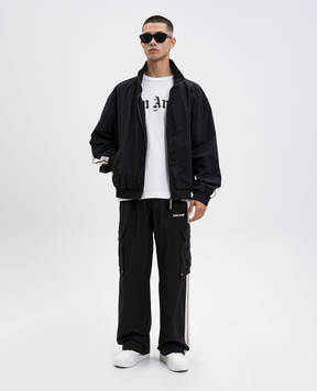 Palm Angels Чорні спортивні штани в стилі карго з логотипом PMCF039F25FAB001