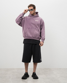 Balenciaga Фіолетове худі з принтом логотипа 767877TQVN6