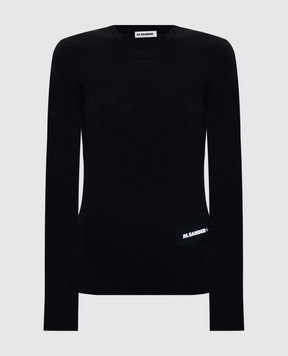 Jil Sander Черный джемпер с нашивкой логотипа J40GP0142J14639