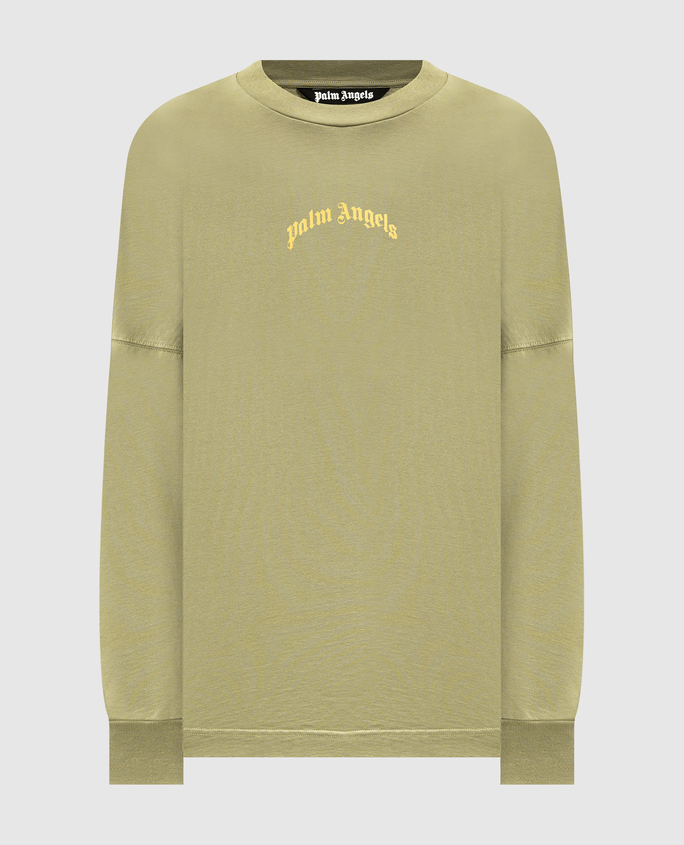 

Лонгслив цвета хаки с принтом логотипа, Лонгсливы