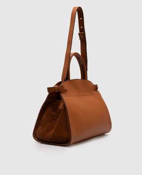 Gianni Chiarini Коричнева шкіряна сумка-тоут Farah з логотипом BS11466TKLCM