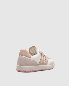 Balmain Білі шкіряні кросівки Swan EN1VI735LCJN