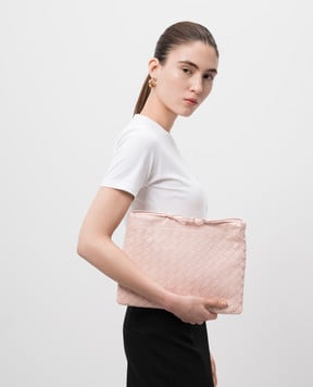 Bottega Veneta Розовая кожаная сумка Dustbag 796728V3IV1