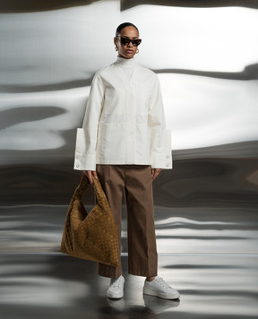 Jil Sander Белая куртка с шелком J02BN0154J45007