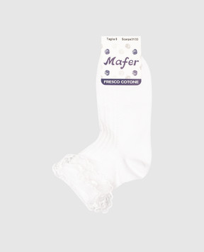 RiminiVeste Дитячі білі шкарпетки Mafer з мереживом RFC7675