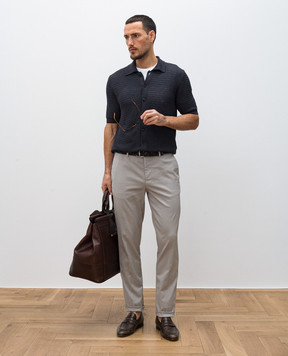 Brunello Cucinelli Серые чиносы M289LI1770