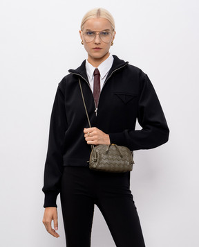 Bottega Veneta Шкіряна сумка Concert кольору хакі 794258VCPP1