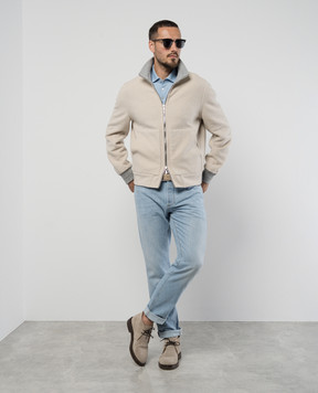 Brunello Cucinelli Блакитні джинси з патчем логотипа M0Z37D3210