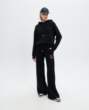 Off-White Черный худи Pinkflower с вышивкой логотипа Off OWBB035F24FLE002