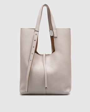 Gianni Chiarini Бежевая кожаная сумка-тоут AVA BS11315RNGDBL