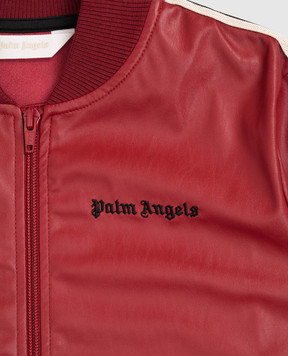 Palm Angels Дитячий червоний бомбер з логотипом PGEA001F25FAB001612