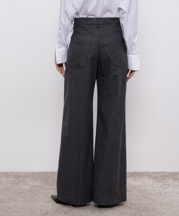 Brunello Cucinelli Сірі штани Loose з вовни і кашеміру MD588P8724 зображення 4
