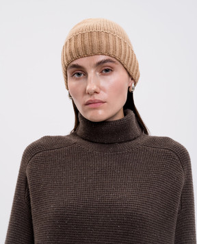 Allude Шапка бежева з кашеміру 25511224