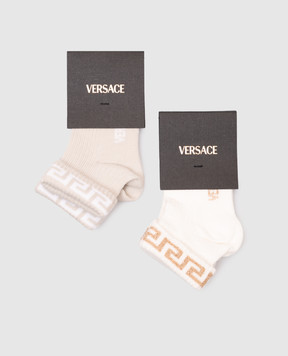 Versace Дитячий набір шкарпеток Greca 10209451A15238