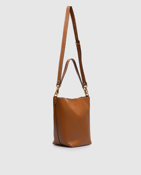 Gianni Chiarini Коричневая кожаная сумка бекет-бег Rubina BS11616PRCK