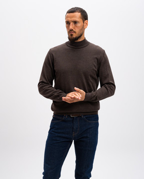 Cashmere&Whiskey Коричневый джемпер из шерсти 97397