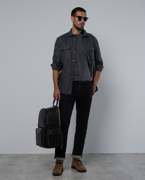 Brunello Cucinelli Серая меланжевая футболка M0B131308