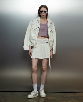 Palm Angels Фіолетовий топ з вишивкою логотипа PWAD060S24FAB002