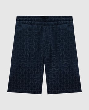 Givenchy Сині шорти у візерунок монограми логотипа BM51J75YCC