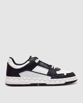 Valentino Чорні шкіряні кросівки Freedots Low 6Y2S0H43RDG