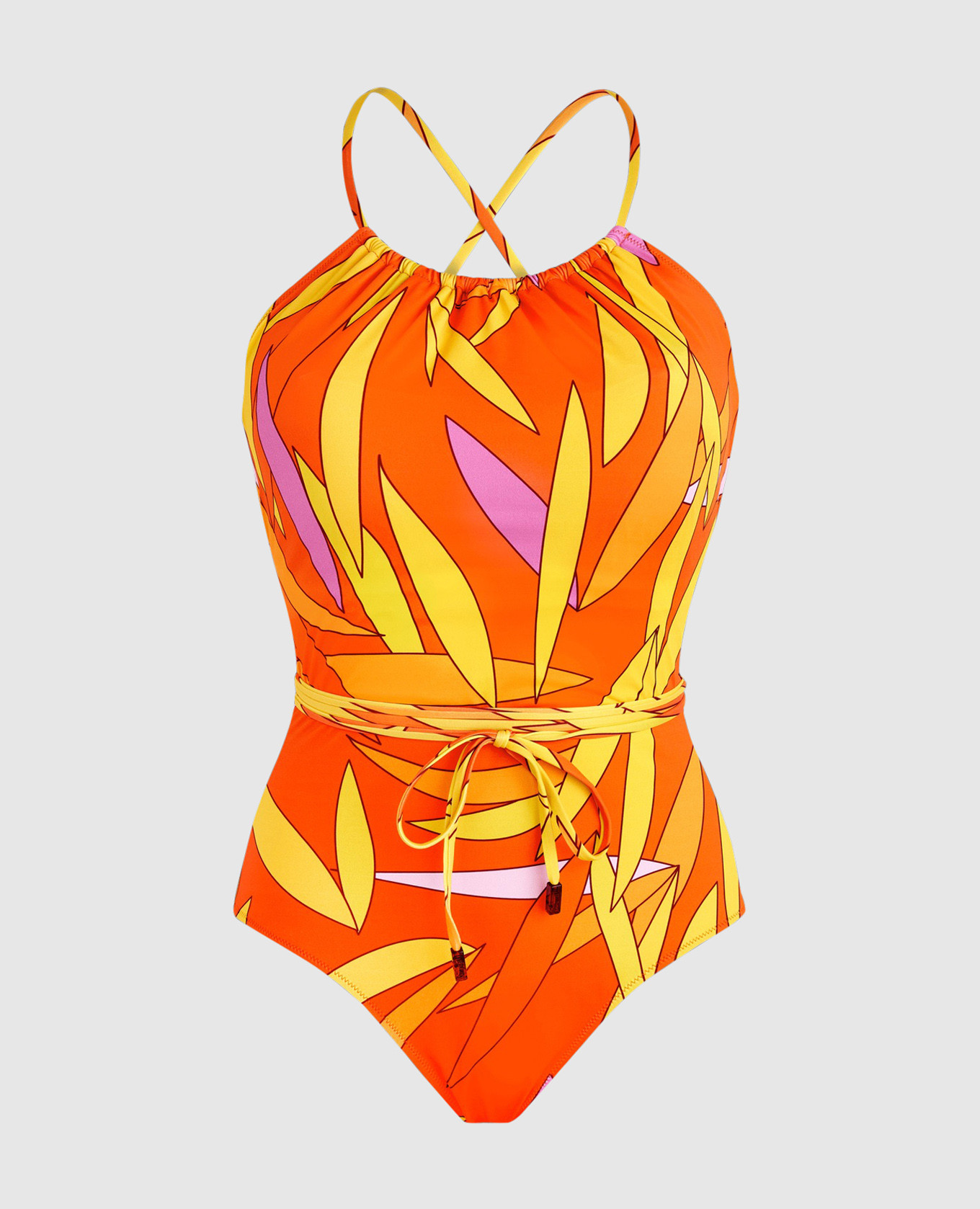 

Оранжевый купальник Madrague в принт, Слитные купальники