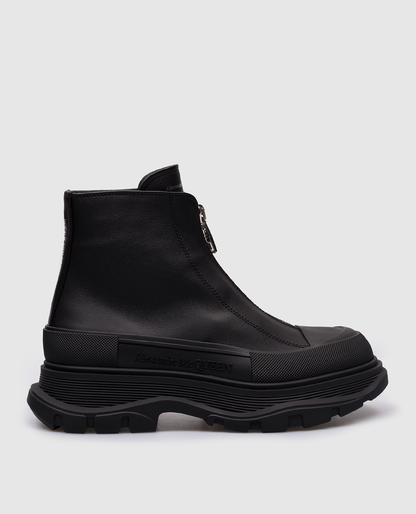 Черные кожаные ботинки Tread Slick с логотипом