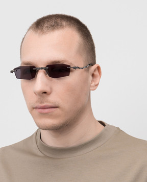 Kuboraum Серебристые складные солнцезащитные очки H40 KRSH40BB0000004Y