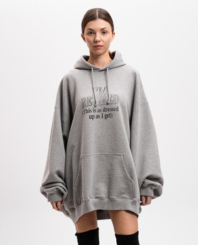 Vetements Серые худи с принтом надписи UA66HD710G