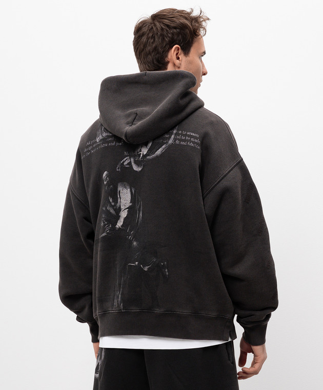 Off-White Серые худи с принтом OMBB085C99FLE015 изображение 4