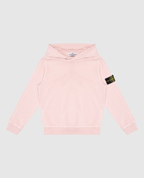 Stone Island Дитяче рожеве худі з патчем логотипа K1S166100003S006068