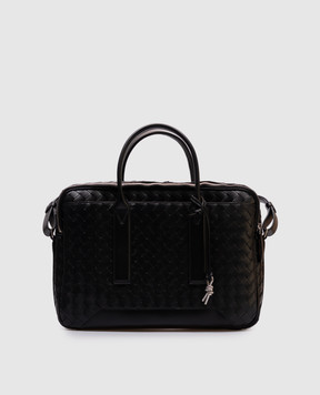 Bottega Veneta Чорний шкіряний портфель Getaway 766361V2HL1