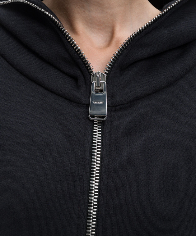 Dondup Черная спортивная куртка с логотипом F491KF0237DXXX изображение 5