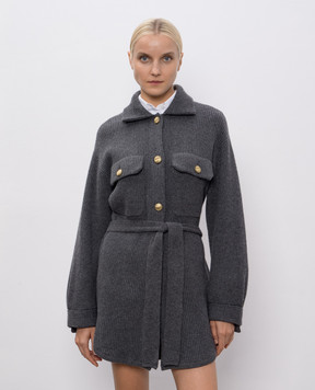 Brunello Cucinelli Сірий кардиган з вовни, кашеміру та шовку M16725116