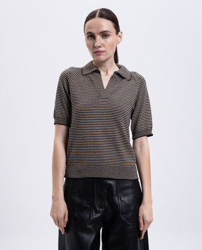 Max Mara Weekend Бежеве поло JUNIOR в смужку JUNIOR