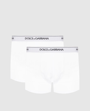 Dolce&Gabbana Набір білих трусів-боксерів з логотипом M9C07JONN95