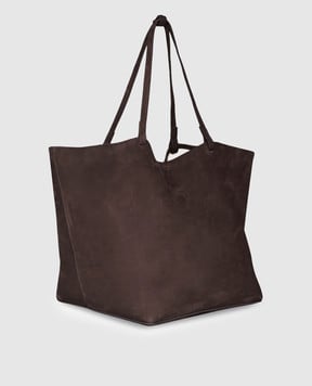 The Row Коричнева сумка-тоут Park Tote з нубуку W1201L81