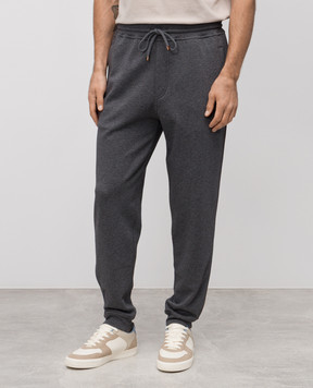 Brunello Cucinelli Серые джогеры MW8633311G